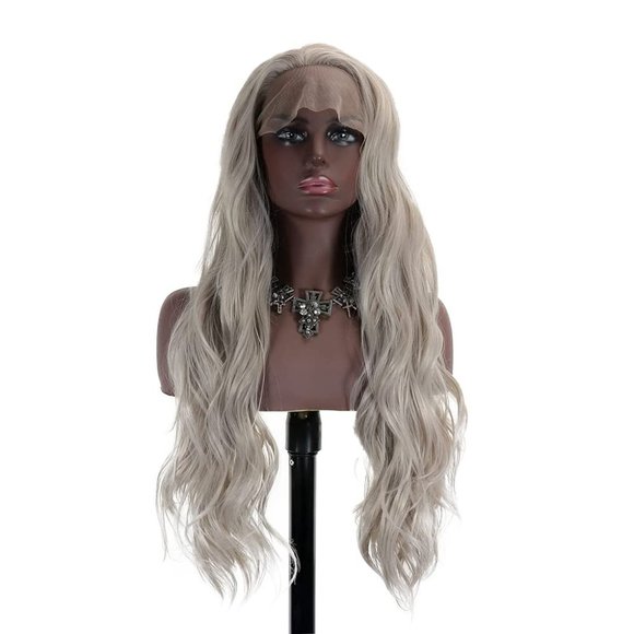 Gray Wavy Lace Wig - Picture 1 of 5